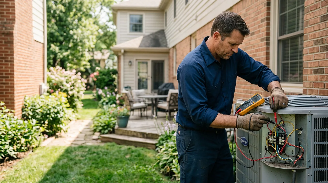 HVAC technician working near Normal, IL